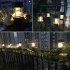 2Pcs LED Retro Solar Hanging Lantern Garden Landscape Lighting White light