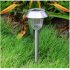 2Pcs LED Solar Garden Light Outdoor Stainless Steel Pathway Lights for Garden Lawn Walkway