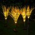 2Pcs LED Solar Powered Light Waterproof Wheat Shape Lawn Lamp for Outdoor Garden Courtyard warm light