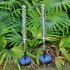 2Pcs LED Solar Powered Acrylic Bubble Tube Lights for Patio Backyard Lawn Decor color