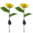 2Pcs LED Sunflower Style Lawn Lamp Outdoor Waterproof Courtyard Garden Lamp