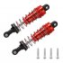 2Pcs Metal Shock Absorber Damper For WLtoys 144001 1 14 4WD Off Road RC Car Parts RC Car Accessories red 2PCS