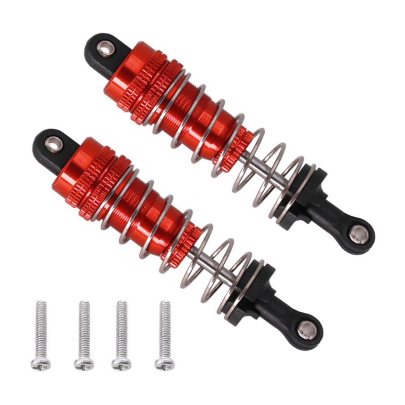 2Pcs Metal Shock Absorber Damper For WLtoys 144001 1/14 4WD Off Road RC Car Parts RC Car Accessories red_2PCS