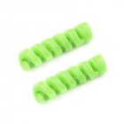 2Pcs Protector Saver Cover for Apple iPhone 8 X Interface USB Charger Cable Cord green
