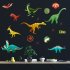2Pcs Set Luminous Dinosaurs Wall Stickers Glow in The Dark Decorative Decal for Kids Room As shown