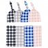 2Pcs Set Newborn Plaid Printing Swaddle Blanket with Beanie Set Soft Stretchy Towel for Baby Boys Girls Meat meal plaid 80 100cm