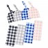 2Pcs Set Newborn Plaid Printing Swaddle Blanket with Beanie Set Soft Stretchy Towel for Baby Boys Girls Meat meal plaid 80 100cm