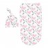 2Pcs Set Newborn Swaddle Blanket with Beanie Set Soft Stretchy Towel for Baby Boys Girls Love arrow