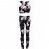 2Pcs Set Women Yoga Floral Print Bra Long Pants Sportsuit for Women Fitness Sport Suit 2pcs set S