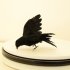 2Pcs Simulate Black Crow Shape Decorative Prop for Halloween 2pcs