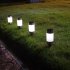 2Pcs Solar Lawn Light Outdoor Energy Saving Lamp Waterproof Garden Landscape Light Solar 1LED cylindrical lawn light white light