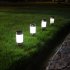2Pcs Solar Lawn Light Outdoor Energy Saving Lamp Waterproof Garden Landscape Light Solar 1LED cylindrical lawn light white light