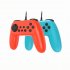 2Pcs Wired Game Controller for Switch NS Console with Vibration Function Red and blue