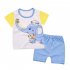 2Pcs set Baby Suit Cotton T shirt   Shorts Cartoon Short Sleeve for 6 Months 4 Years Kids Monkeys 90  60 yards 