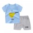 2Pcs set Baby Suit Cotton T shirt   Shorts Cartoon Short Sleeve for 6 Months 4 Years Kids Elephant 90  60 yards 