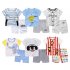 2Pcs set Baby Suit Cotton T shirt   Shorts Cartoon Short Sleeve for 6 Months 4 Years Kids Striped buckle 90  60 yards 