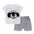 2Pcs set Baby Suit Cotton T shirt   Shorts Cartoon Short Sleeve for 6 Months 4 Years Kids Striped hand 110  70 yards 