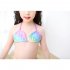 2Pcs set Girl Kid Swimsuit Halter Bra   Mermaid Tail Colorful Split Swimwear for 3 12Y C M