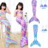 2Pcs set Girl Kid Swimsuit Halter Bra   Mermaid Tail Colorful Split Swimwear for 3 12Y C S