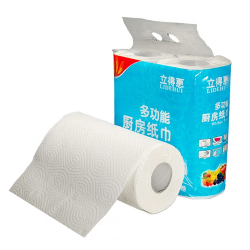 2Rolls Paper Towels Kitchen Water Absorption Oil Absorption Napkin for Home Kitchen 2 rolls / bag