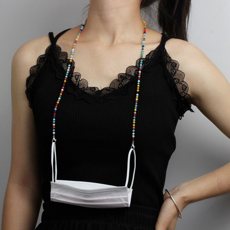Mask Lanyard Hand-made Crystal Chain Multi-color Anti-drop Chain