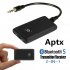 2in1 Bluetooth Transmitter Receiver Combo for Computer Tv Speakers  black