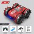 2in1 Rc Car 2 4ghz Remote Control Boat Waterproof Radio Controlled Stunt Car 4wd Vehicle All Terrain Beach Pool Toys For Boys Red single remote control