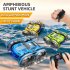2in1 Rc Car 2 4ghz Remote Control Boat Waterproof Radio Controlled Stunt Car 4wd Vehicle All Terrain Beach Pool Toys For Boys Green dual remote control