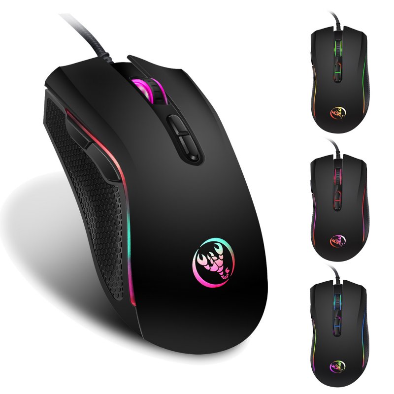 3200DPI 7 Buttons 7 Colors LED Optical USB Wired Mouse Computer Gaming Mouse for Pro Gamer