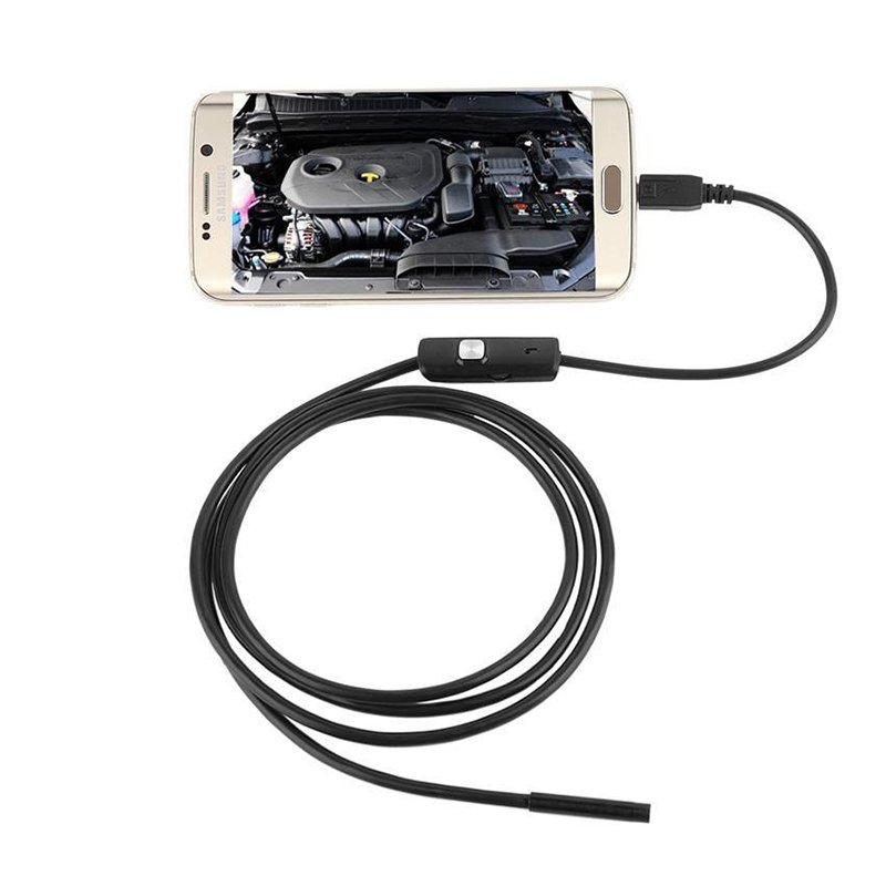 2m 1m 7mm Endoscope Camera Flexible Ip67 Waterproof Inspection Borescope Camera 6leds Adjustable 7mm 1 meter