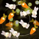 2m Led Carrot Rabbit String Lights Fairy Light Decorative Lamp Happy Easter Gifts For Easter Decoration