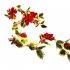 2m String Lights Artificial Poinsettia Garland with Red Berries Rattan for Christmas Decoration