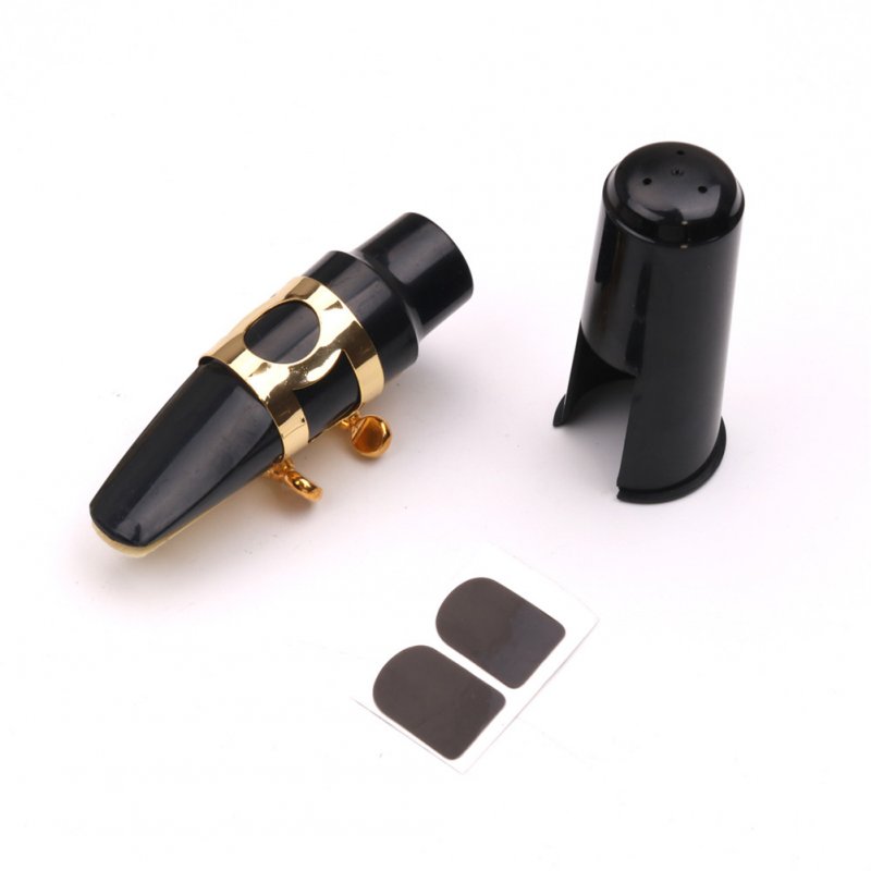 Alto Sax Saxophone Mouthpiece with Cap Reed Mouthpiece Pads Metal Clip 