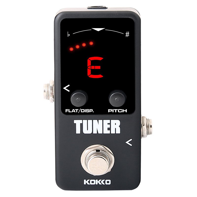 KOKKO Mini Pedal Tuner Guitarra Guitar Bass Violin Ukelele Stringed Instruments Tuner Effect Device  