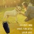2pcs 2 in 1 Pet Training Clicker Stop Barking Whistle High Frequency Dogs Trainer with Lanyard Black