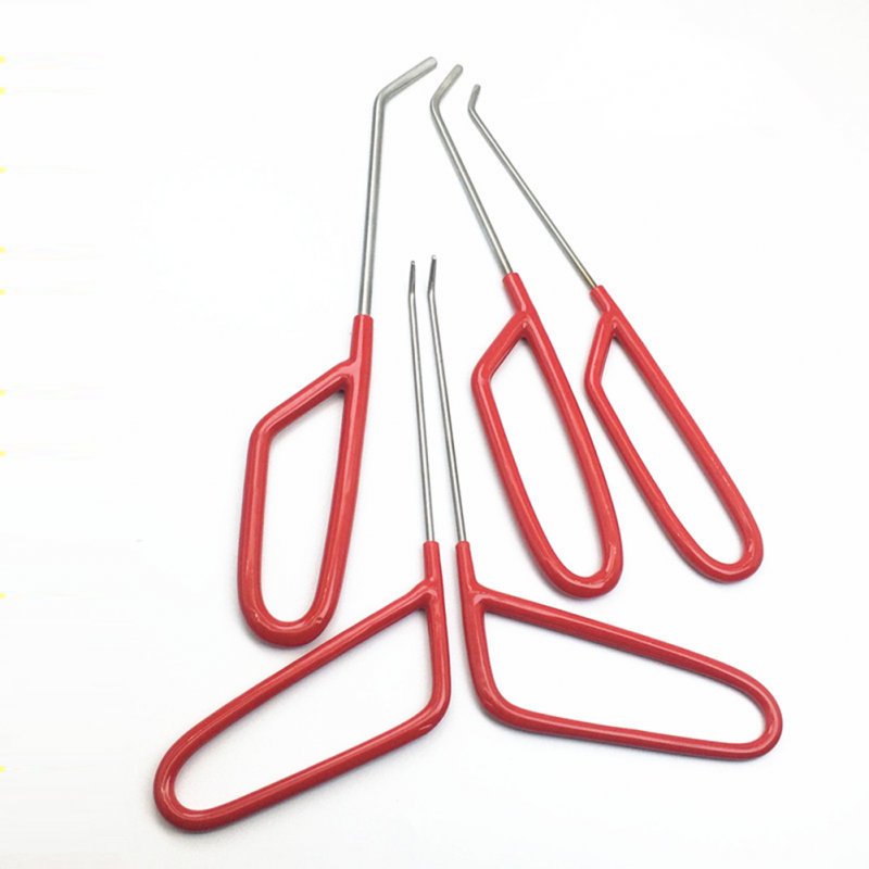 2pcs/3pcs/5/pcs Automotive Paintless Dent Repair Rods, Hail Damage Dent Remover Set, Stainless Steel Auto Dent Puller Repair Tools For Car Repairing 5 pieces