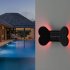 2pcs 3w Outdoor Solar Wall Lamp With Solar Panels IP65 Waterproof Night Light Wall Light Fixtures For Garden Balcony Yard Street Decor Colorful light