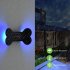 2pcs 3w Outdoor Solar Wall Lamp With Solar Panels IP65 Waterproof Night Light Wall Light Fixtures For Garden Balcony Yard Street Decor Colorful light