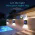 2pcs 6led Solar Wall Light Weather proof Outdoor Step Lamp for Path Garden Patio Pathway Stairs Cold White