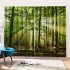 2pcs 75 166cm Blackout Curtain Anti UV Forest Print Drapes for Home Bedroom Balcony Decoration green 150cm X 166cm W H 