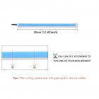 2pcs Automotive LED Turn Signal Driving Light Belt  Ultra thin Light Guide Strip Two color Streamer Turn Decorative Light Accessories 30CM ice blue yellow pair