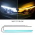 2pcs Automotive LED Turn Signal Driving Light Belt  Ultra thin Light Guide Strip Two color Streamer Turn Decorative Light Accessories 45CM red and yellow pair