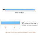 2pcs Automotive LED Turn Signal Driving Light Belt, Ultra-thin Light Guide Strip Two-color Streamer Turn Decorative Light Accessories 45CM ice blue yellow pair
