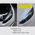 2pcs Automotive LED Turn Signal Driving Light Belt  Ultra thin Light Guide Strip Two color Streamer Turn Decorative Light Accessories 45CM white and yellow pair