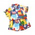 2pcs Baby Boys Short Sleeve Shirt Shorts Outfits Cartoon Fashion Print Cotton Beach Vacation Set blue 2 3Y 100cm
