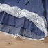 2pcs Baby Girls Outfits Set Flared Long Sleeves Lace T shirt Solid Color Bell bottom Pants For 3 8 Years Old Kids blue 12 18M 80cm