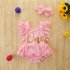 2pcs Baby Letter Printing Jumpsuit with Headband Sleeveless Breathable Romper For 0 2 Years Old Girls 224018 6 9M 80