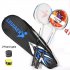 2pcs Badminton Racquet Light Weight Aluminium Alloy Hardness for Training and Sport Equipment blue