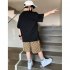 2pcs Boys Clothes Suit Cotton Round Neck Short Sleeve T shirt Shorts Sportswear Set bear suit white 5 6Y 120cm