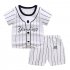 2pcs Boys Girls Cotton Pajamas Suit Summer Cute Printing Short Sleeves Shirt Shorts Two piece Set light green dinosaur 90cm